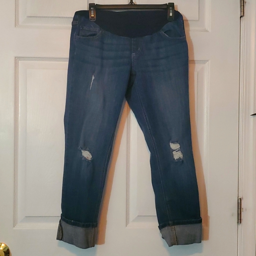 WEEKEND SALE Maturnity Medium jeans "destroyed" style